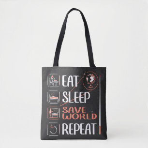 Super aardrijkskunde leraar redt wereld dank u ges tote bag