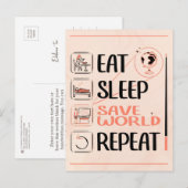 Super aardrijkskundeleraar redt de wereld Bedankca Briefkaart (Voorkant / Achterkant)