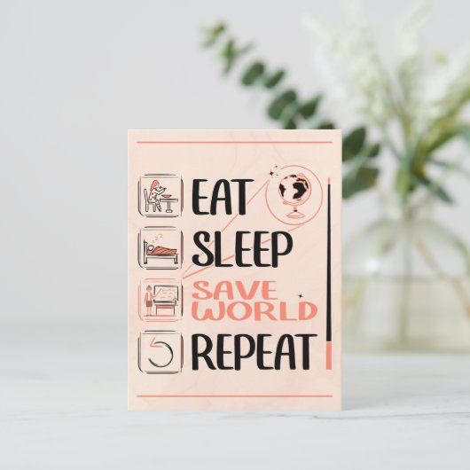 Super aardrijkskundeleraar redt de wereld Bedankca Briefkaart (Staand voorkant)