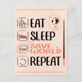 Super aardrijkskundeleraar redt de wereld Bedankin Briefkaart