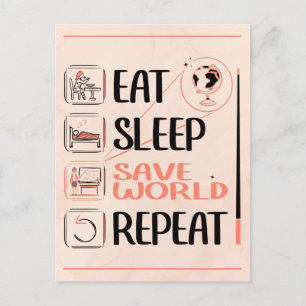 Super aardrijkskundeleraar redt de wereld Bedankin Briefkaart