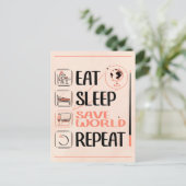 Super aardrijkskundeleraar redt de wereld Bedankin Briefkaart (Staand voorkant)