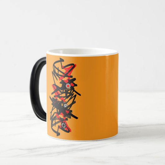 SUPER ABSTRACTE 3D KOFFIE MOK! MAGISCHE MOK (Voorkant links)
