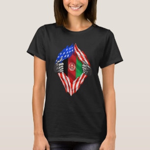 Super Afghaans Erfgoed Afghanistan Roots VS Vlag T-shirt