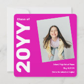 Super Afstudeerder Roze Afstuderen Aankondiging-be (Achterkant)