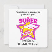 Super Afstudeerder Roze Afstuderen Aankondiging-be (Voorkant)