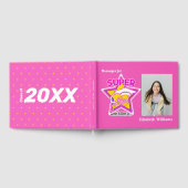 Super Afstudeerder roze bewerkbaar foto-tekst Afst Gastenboek (Volledig)