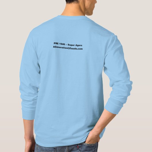 Super Agers BAR CODE Mannen T-Shirt (Achterkant)