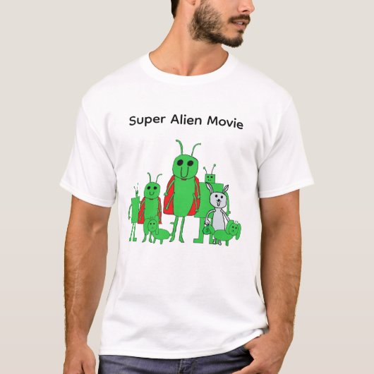 Super Alien Film Complete Karakter T-shirt (Voorkant)