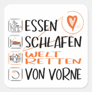 "Super Altenpflegerin" rettet die Welt! Vierkante Sticker