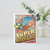 SUPER AMERIKAN PULP COMICS HERO VAN 1940 BRIEFKAART (Staand voorkant)