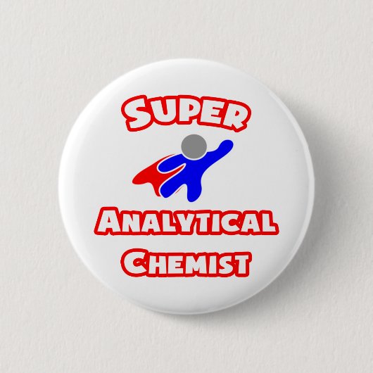 Super Analytische Chemicus Ronde Button 5,7 Cm (Voorkant)