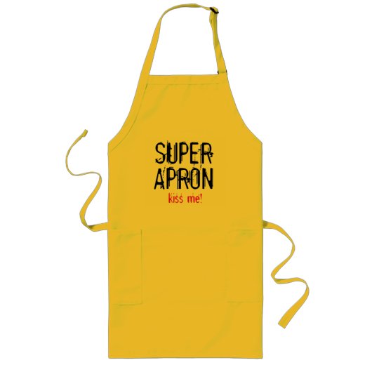 super apron kus me lang schort (Voorkant)