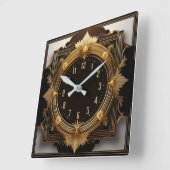 Super Art Deco Vierkante Klok (Hoek)