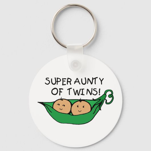 Super Aunty of Twins Pod Sleutelhanger (Voorkant)