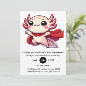 Super Axolotl Hero Birthday Kaart (Staand voorkant)