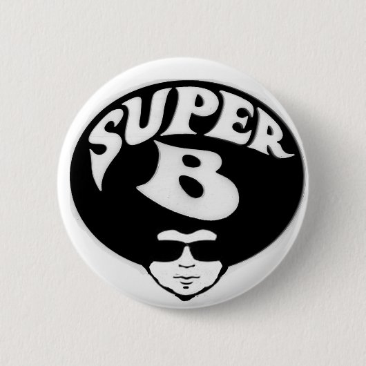 Super B Afro-knop Ronde Button 5,7 Cm (Voorkant)
