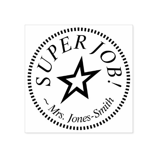 "SUPER BAAN!" Teaching Assistant Rubber Stamp Rubberstempel (Afrduk)