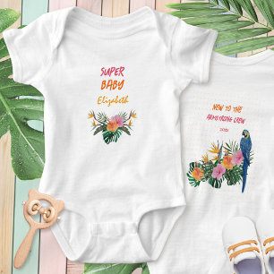SUPER BABY Exotisch Tropische Papegaai Jungle Romp Romper