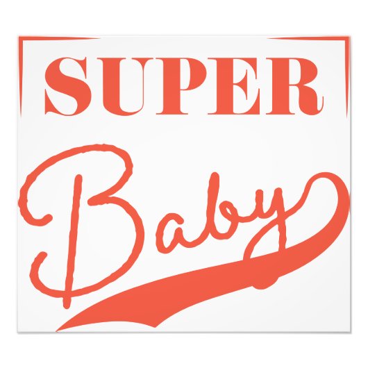Super Baby Foto Afdruk (Voorkant)