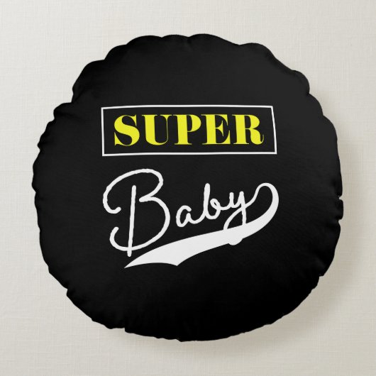 Super Baby Rond Kussen (Voorkant)