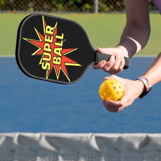 Super Bal Super Papa Comic Stijl Pickleball Paddle (Insitu)