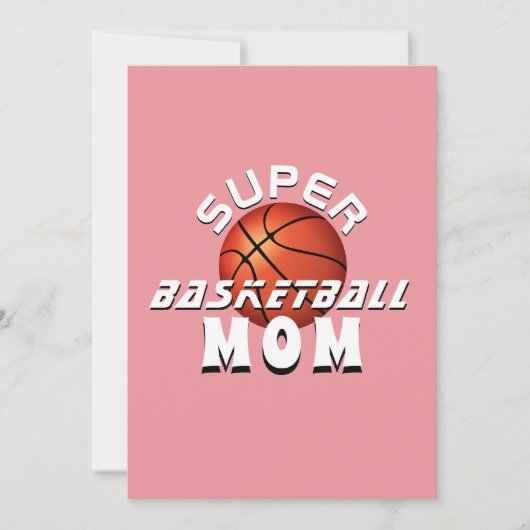 Super Basketbal Moeder Sportieve Moeder Moederdag Aankondiging (Voorkant)