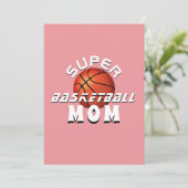 Super Basketbal Moeder Sportieve Moeder Moederdag Aankondiging (Staand voorkant)