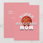 Super Basketbal Moeder Sportieve Moeder Moederdag Aankondiging (Voorkant / Achterkant)