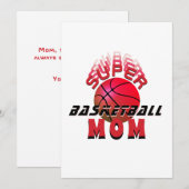 Super Basketball Mam Sporty Moederdag Aankondiging (Voorkant / Achterkant)