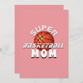 Super Basketball Mam Sporty Moederdag Aankondiging (Voorkant / Achterkant)