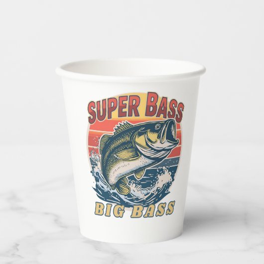 Super Bass Big Bass Papieren Bekers (Voorkant)