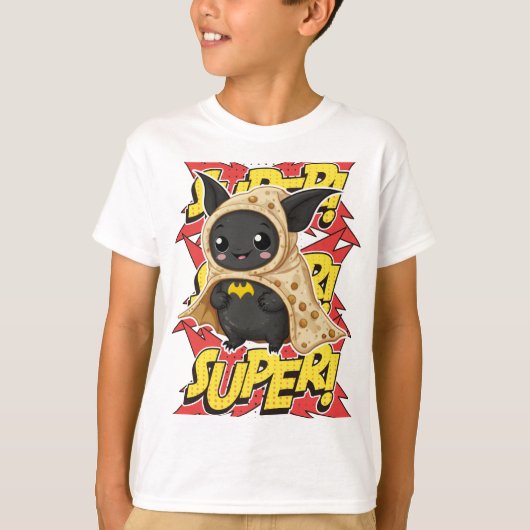 Super Bat Burrito Pun T-shirt (Voorkant)
