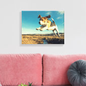 Super Beagle Dog - Premium verpakt Canvas (Insitu (Woonkamer))