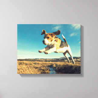 Super Beagle Dog - Premium verpakt Canvas Afdruk