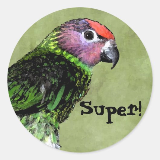 SUPER beloning sticker met Lorikeet (Voorkant)