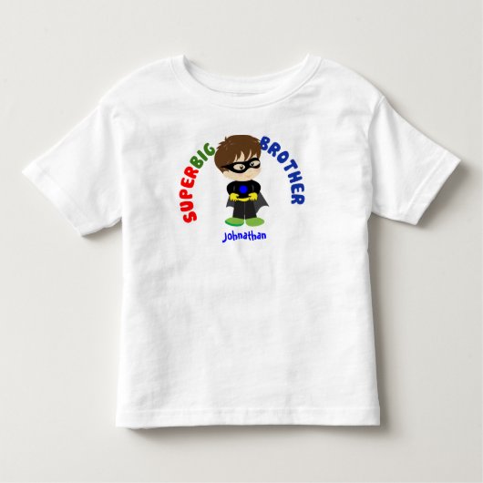 Super big brother t-shirt, aangepaste naam kinder shirts (Voorkant)