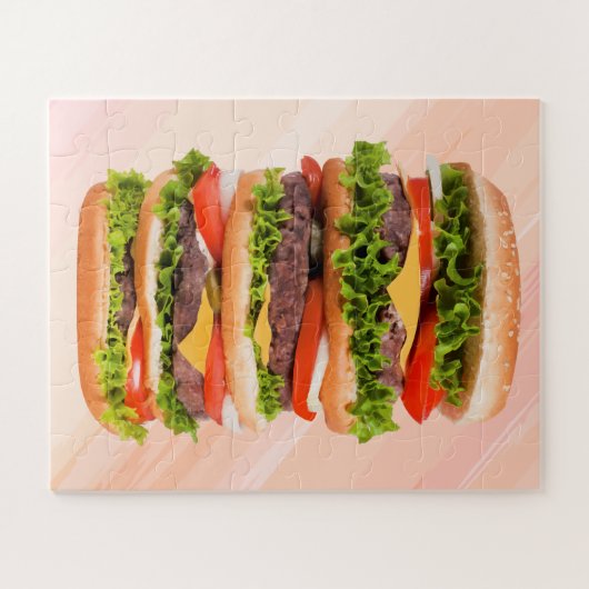 Super Big Hamburger Large Piecks Puzzle Legpuzzel (Horizontaal)