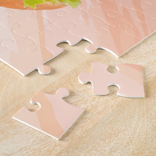 Super Big Hamburger Large Piecks Puzzle Legpuzzel (Zijkant)