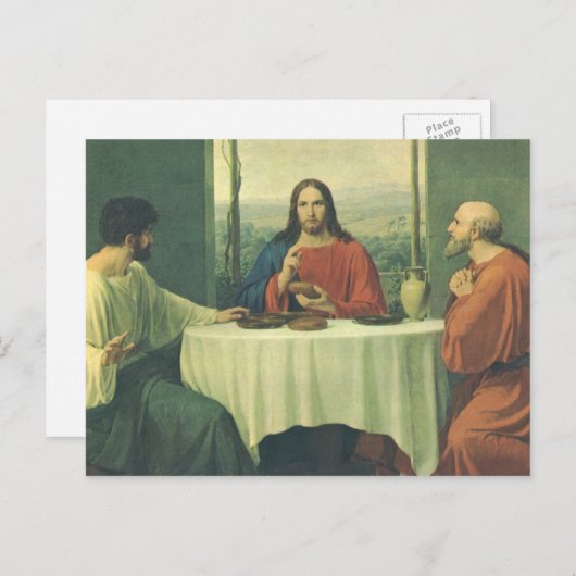  Super bij Emmaus met Jezus Christus Briefkaart (Voorkant / Achterkant)