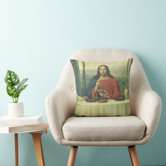  Super bij Emmaus met Jezus Christus Kussen (Stoel)