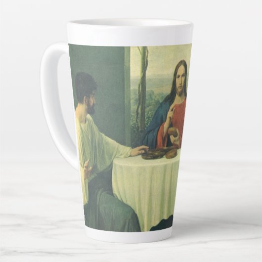  Super bij Emmaus met Jezus Christus Latte Mok (Linkerhoek)
