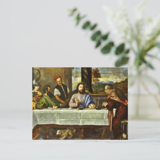 Super bij Emmaus met vrienden Briefkaart (Staand voorkant)