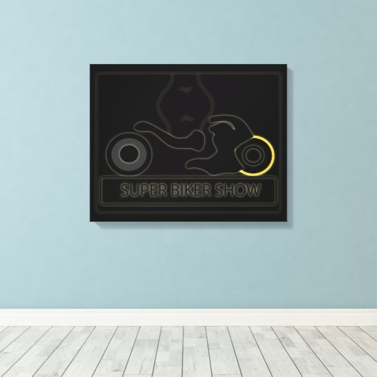 SUPER BIKER-SHOW CANVAS AFDRUK (Insitu (Houten vloer))