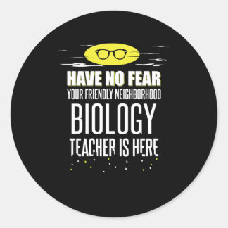 Super biologie leraar - heb geen angst ronde sticker