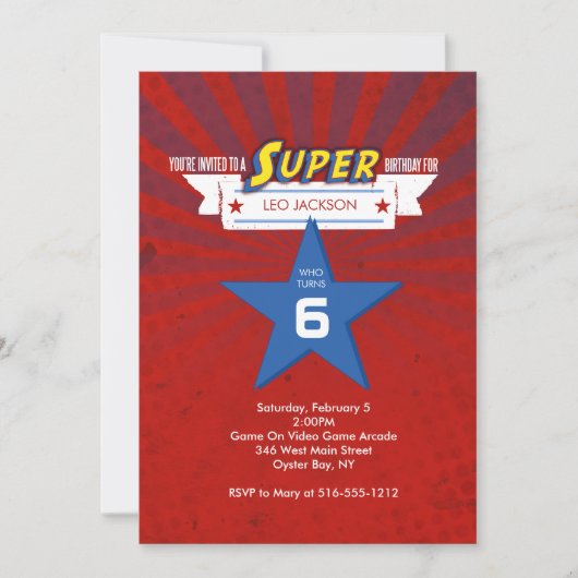 SUPER Birthday Kaart (Voorkant)