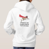 Super Biscuit Flying Pug Hond Pap Mam Hoodie (Achterkant)