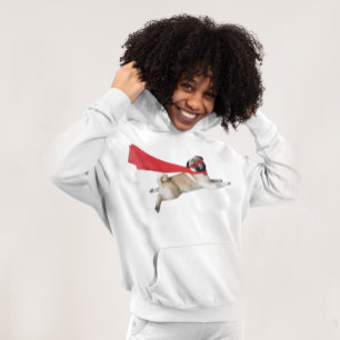 Super Biscuit Vliegende Pug Hond Vader Moeder Hoodie