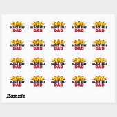 Super Black Belt Dad Ronde Sticker (Vel)