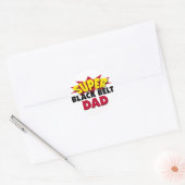 Super Black Belt Dad Ronde Sticker (Envelop)